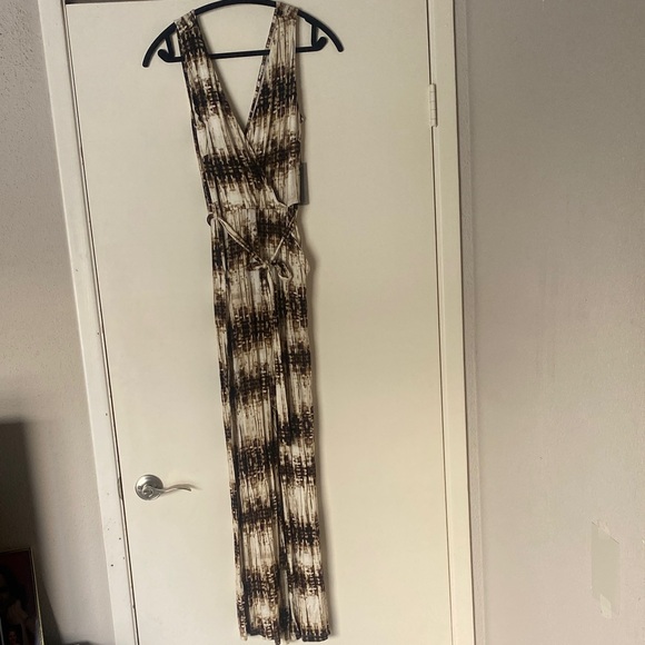 Tart Collections Brown and Cream Jumpsuit - Picture 3 of 8